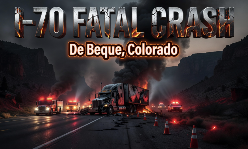 fatal semi-truck crash westbound I-70 De Beque Colorado
