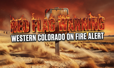 Western Colorado wildfire danger Red Flag Warning Wednesday