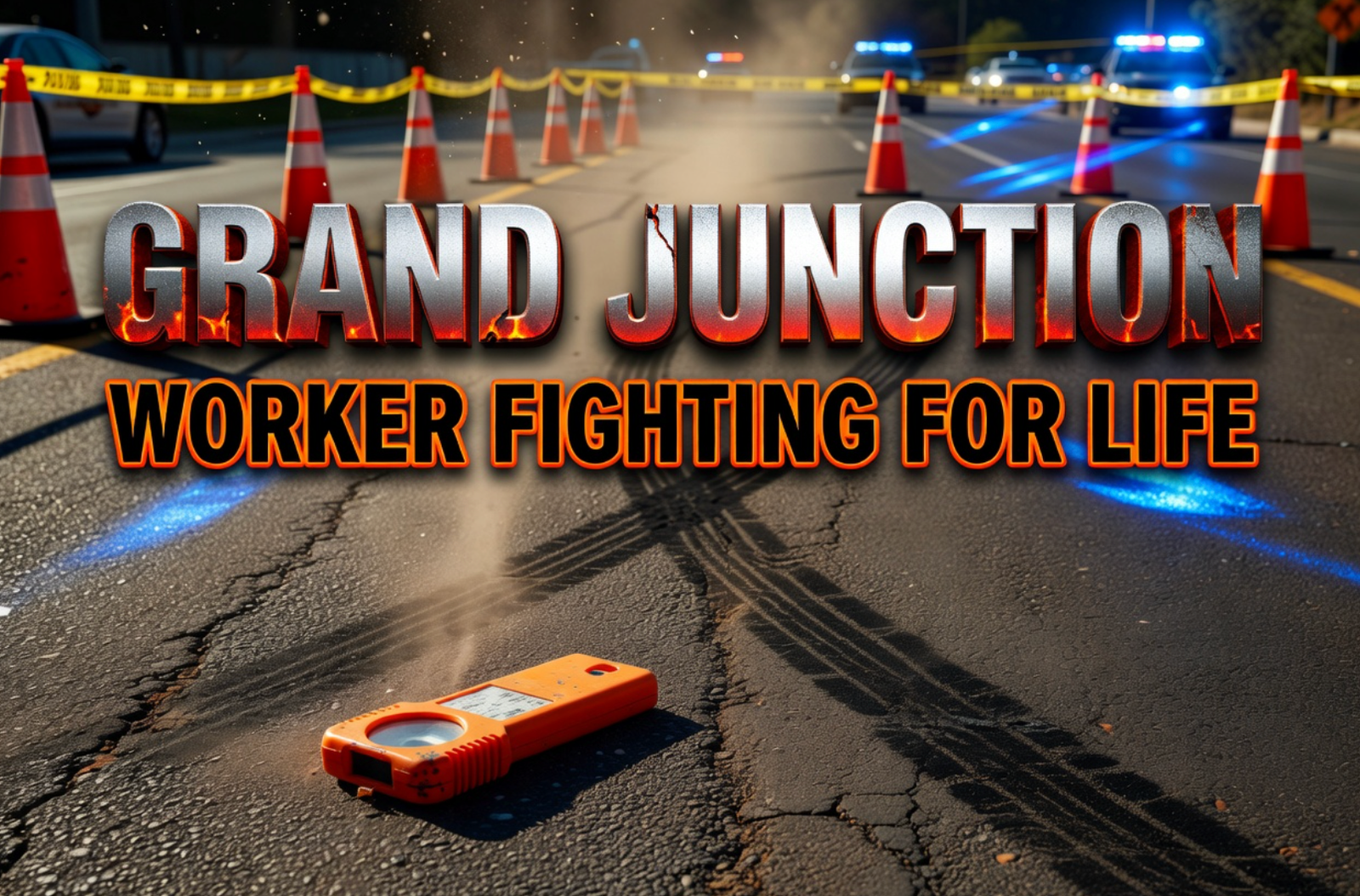 utility locator struck by vehicle Grand Junction work zone crash