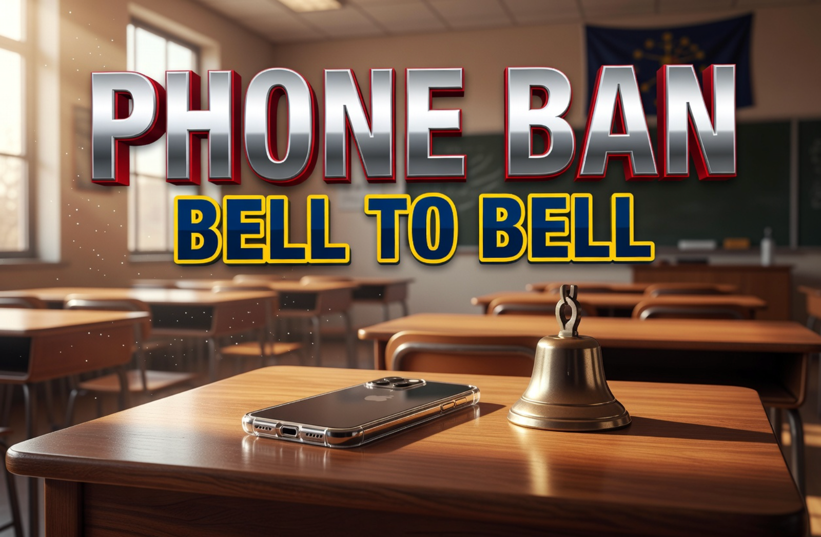 indiana governor school cellphone ban bell to bell signing