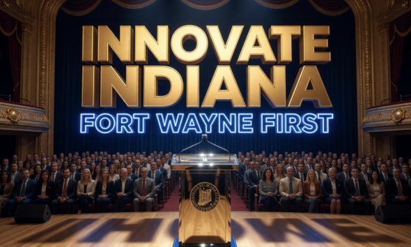 Governor Braun speaking at Innovate Indiana Fort Wayne event