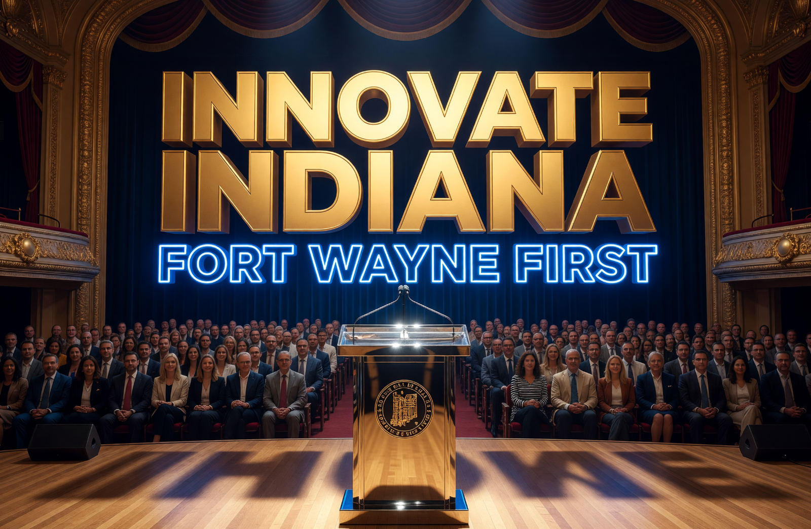 Governor Braun speaking at Innovate Indiana Fort Wayne event