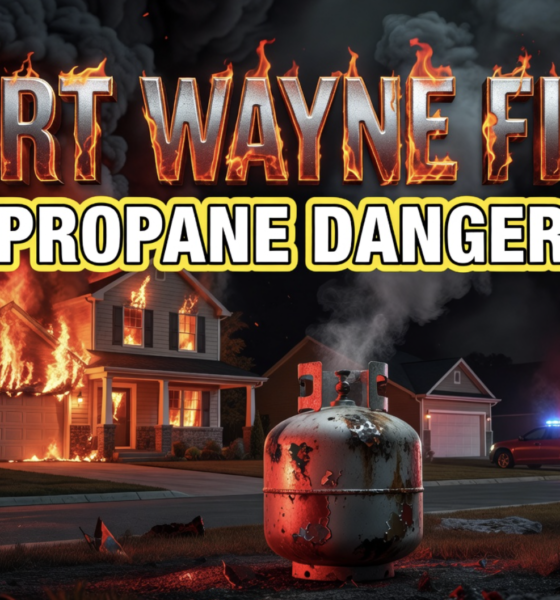 Fort Wayne northwest side house fire propane tank garage