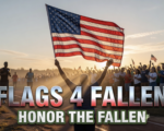 Flags 4 Fallen runners carrying USA flags in Fort Wayne 5K honor
