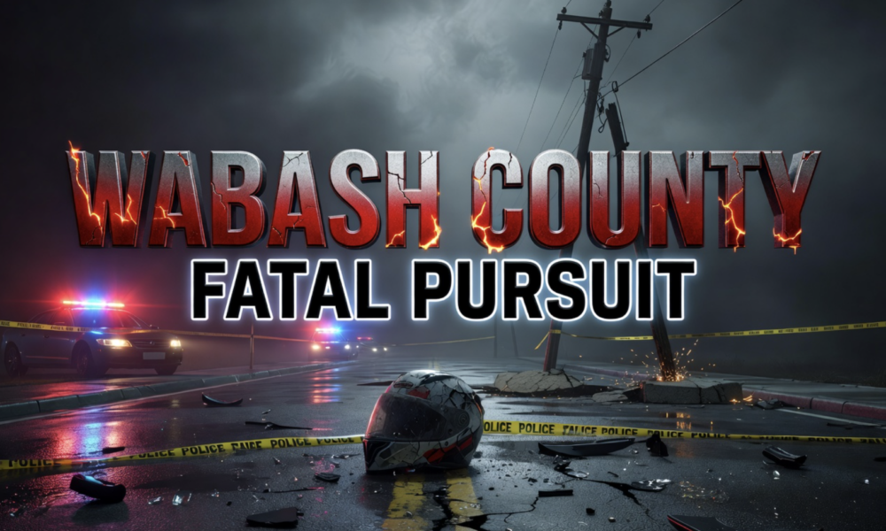 Indiana motorcyclist killed in police pursuit crash Wabash County