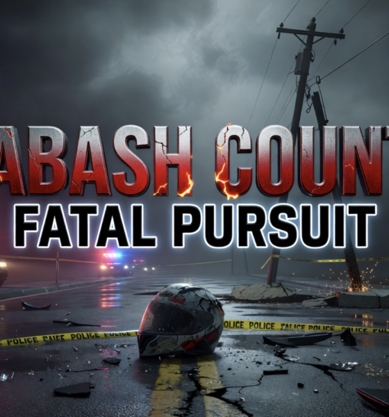 Indiana motorcyclist killed in police pursuit crash Wabash County