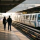 BART train at Bay Area station ahead of November transit rescue ballot vote.