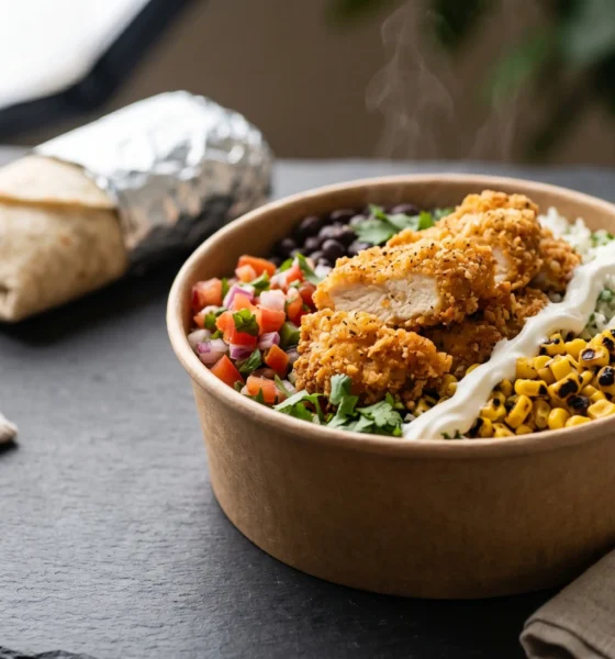 Chipotle crispy chicken bowl test in Orange County California stores explained.