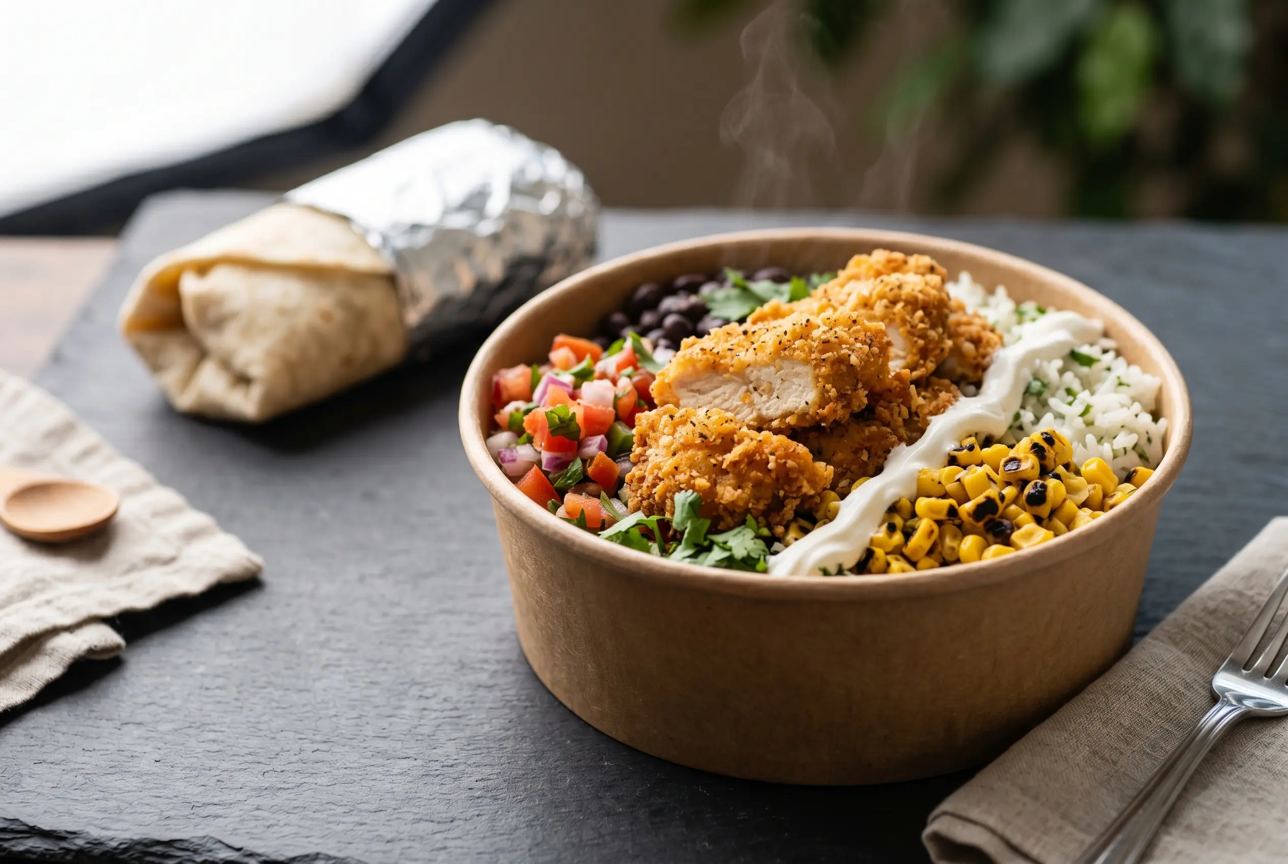 Chipotle crispy chicken bowl test in Orange County California stores explained.