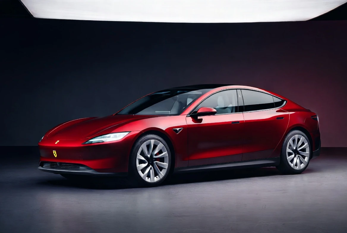 Ferrari Luce electric car launch controversy and stock drop after Rome reveal.