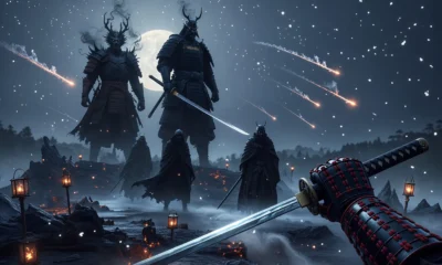 Ghost of Yotei Legends Raid four-player co-op fight versus Dragon and Saito.