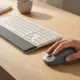 Logitech Signature Comfort Plus ergonomic mouse and keyboard combo on a desk.