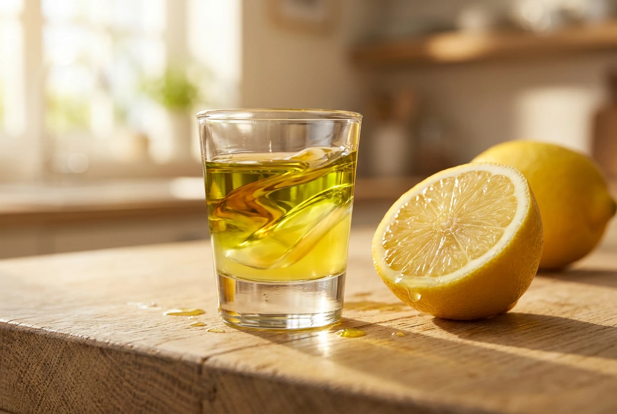 Olive oil and lemon morning shot benefits and side effects explained.