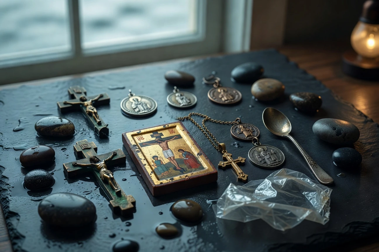 River Wear hoard of religious artifacts linked to Archbishop Michael Ramsey of Canterbury.