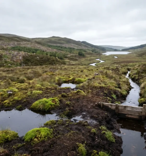 ScottishPower peatland restoration at Loch Moan revives southern Scotland River Cree habitat.