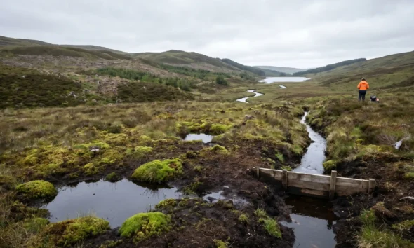 ScottishPower peatland restoration at Loch Moan revives southern Scotland River Cree habitat.
