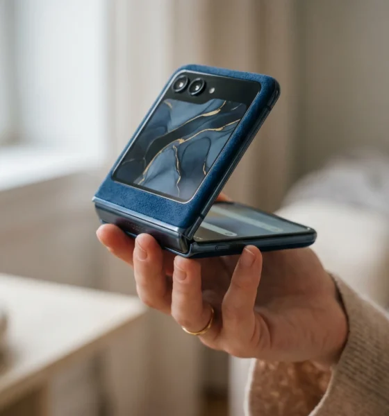 2026 Motorola Razr Ultra flip phone in Orient Blue