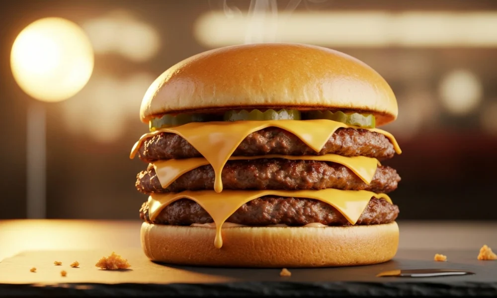 Fast food double cheeseburgers ranked from worst to best across seven chains.