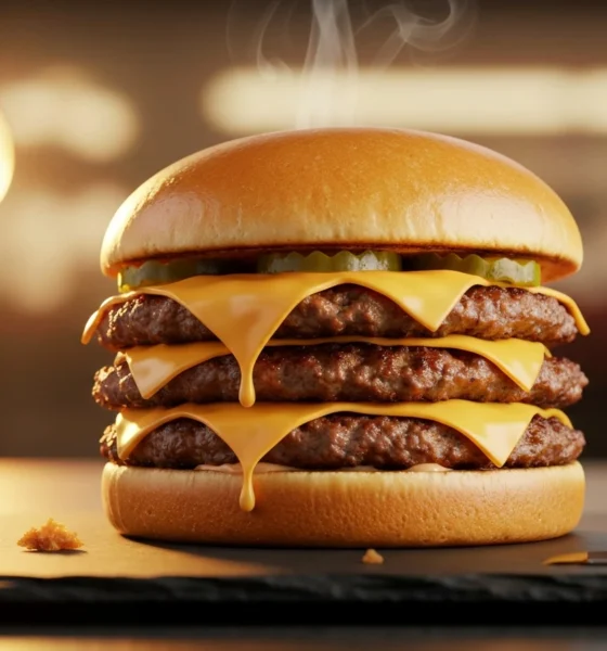 Fast food double cheeseburgers ranked from worst to best across seven chains.
