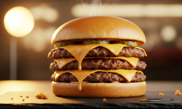 Fast food double cheeseburgers ranked from worst to best across seven chains.