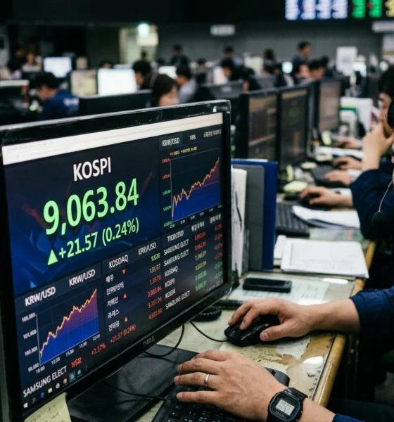 Fed dot plot flags 2026 rate hike as Kospi crosses 9000