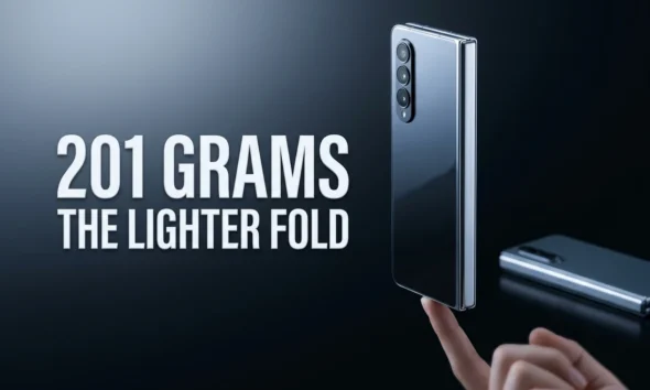 Galaxy Z Fold 8 Wide 201-gram weight leak undercuts flagship phone slabs.
