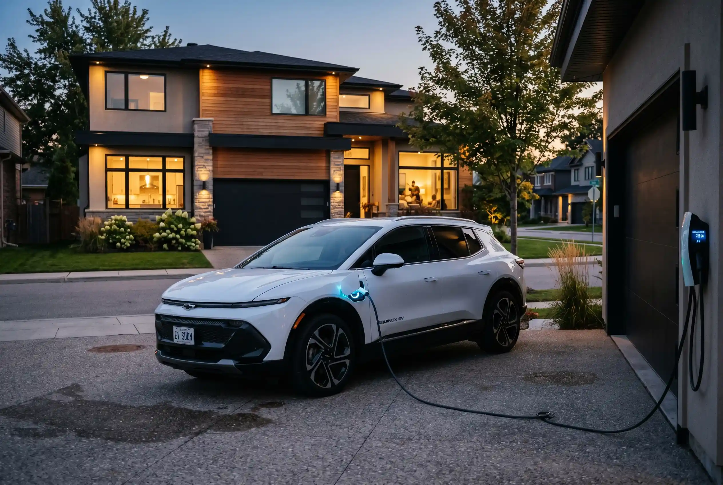 GM bidirectional EV charging system powering a home