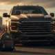 Larger SUVs and trucks with tall hoods towering over pedestrians