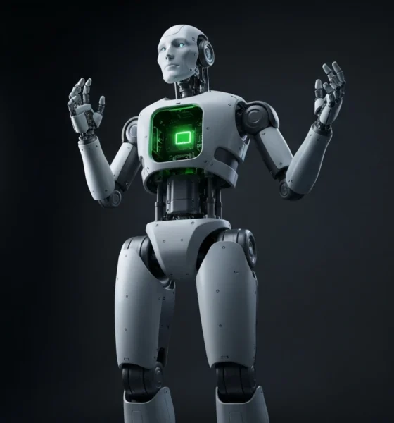 NVIDIA Isaac GR00T open humanoid robot reference design built on Jetson Thor.
