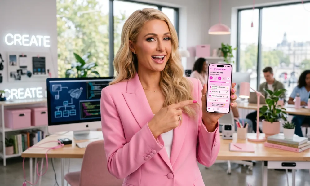 Paris Hilton Android Icon in Residence Gemini Canvas