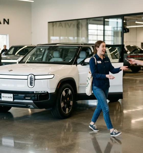 Rivian R2 first customer delivery from the Normal plant