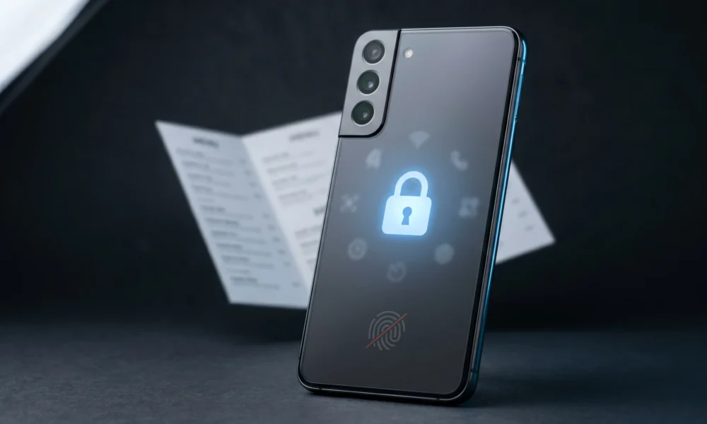 Samsung One UI 9 lockdown mode disables fingerprint unlock on Galaxy phones.