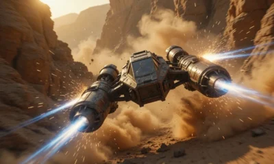 Star Wars Galactic Racer Burnout-style podracing gameplay