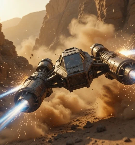 Star Wars Galactic Racer Burnout-style podracing gameplay