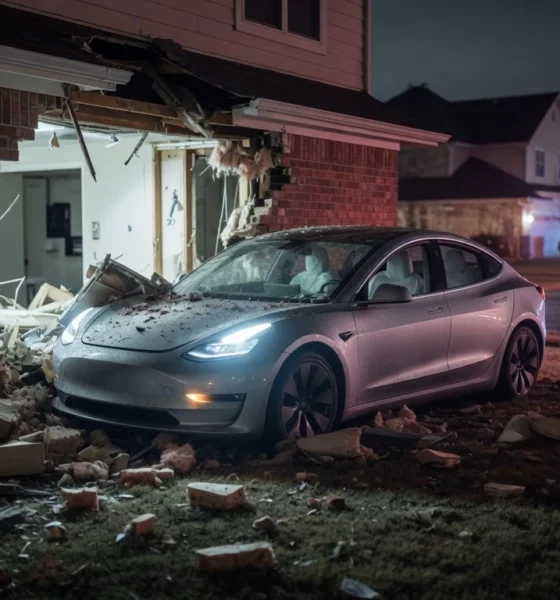Tesla Full Self-Driving Texas crash investigation scene