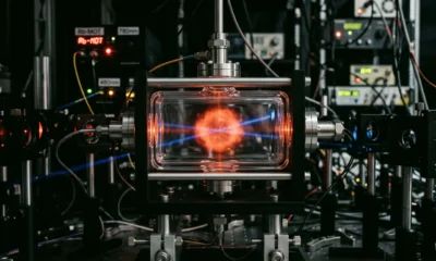 ultracold rubidium atom cloud in a magneto-optical trap glass cell