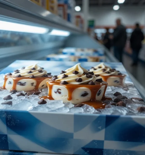 Yasso Greek yogurt mini cups in Costco freezer aisle