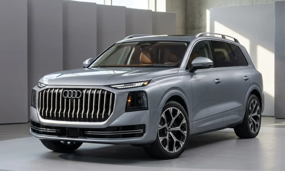 2027 Audi Q9 full-size flagship SUV illuminated grille debut