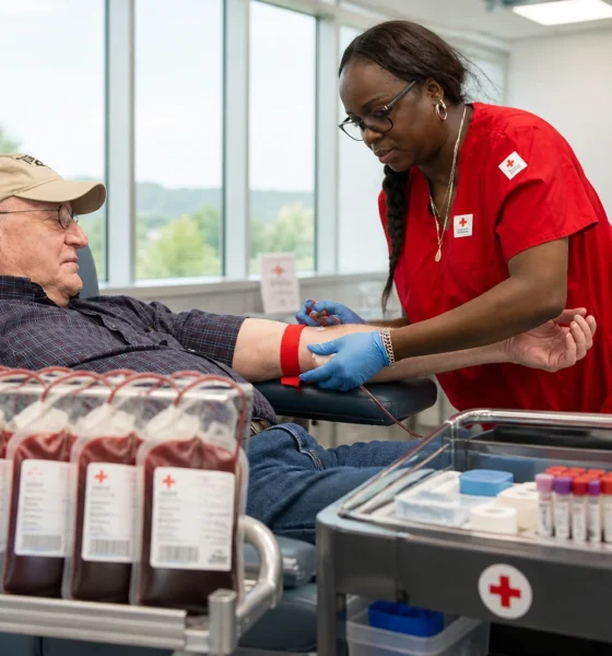 American Red Cross blood donation center type O shortage crisis
