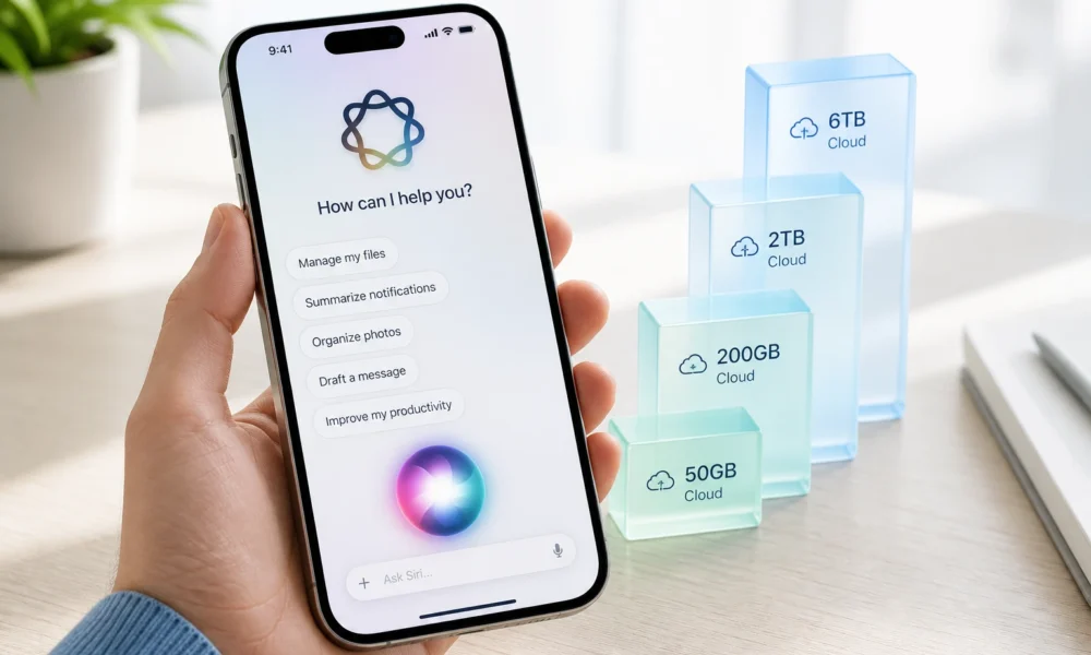 Apple Siri AI iCloud+ heavy user upgrade paywall