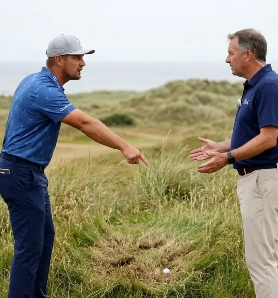 Bryson DeChambeau two-stroke penalty British Open second round ruling