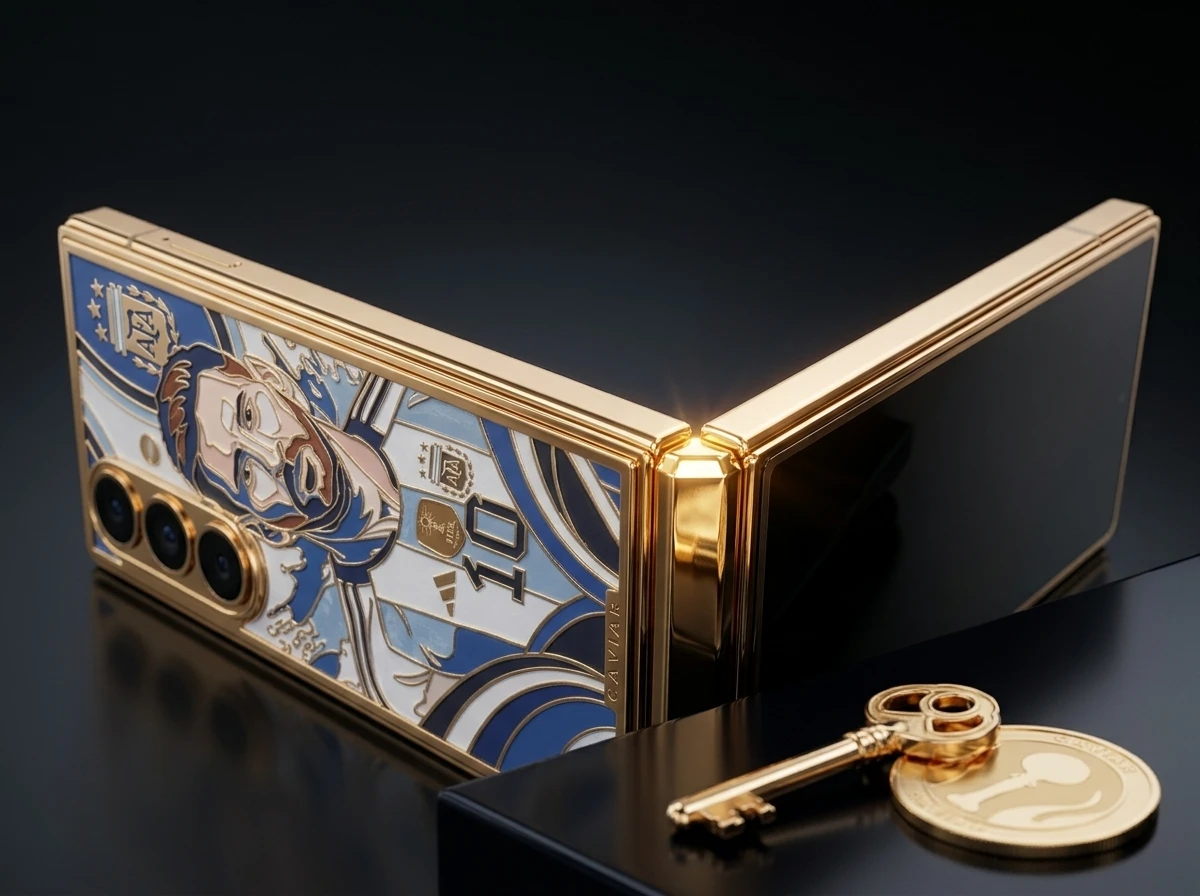 Caviar Messi Galaxy Z Fold 8 Ultra gold edition price