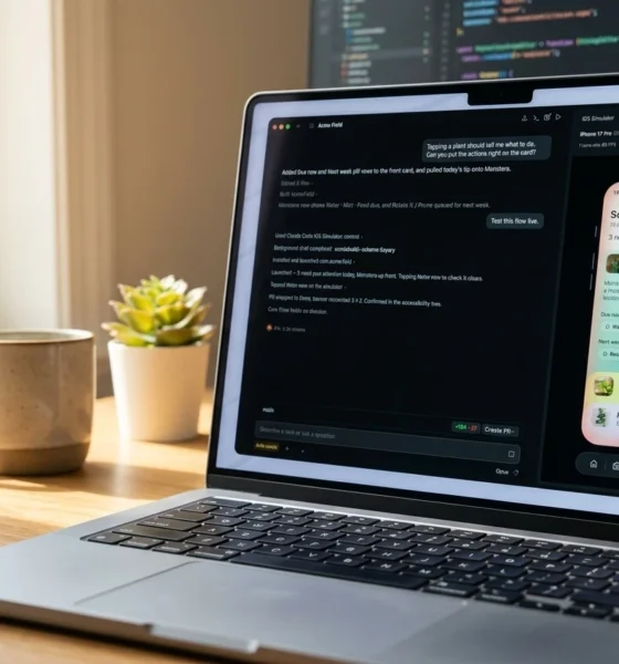 Claude Code Desktop iOS Simulator live app testing feature