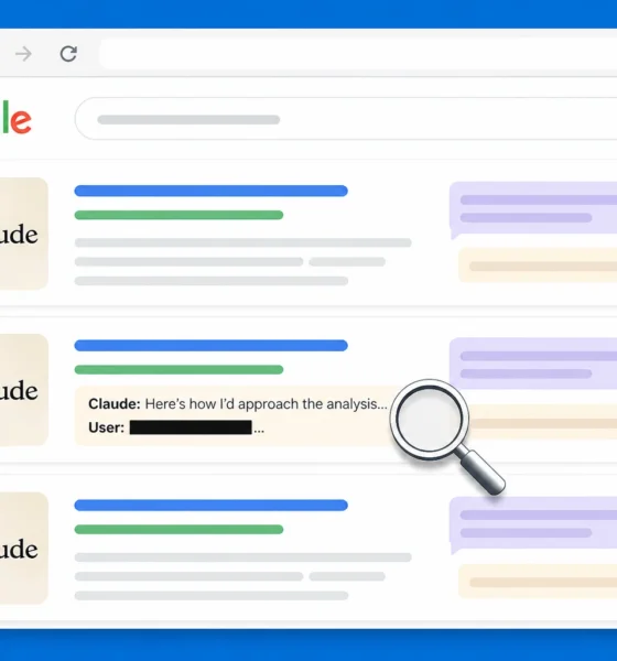 Claude shared chats appearing in Google search results