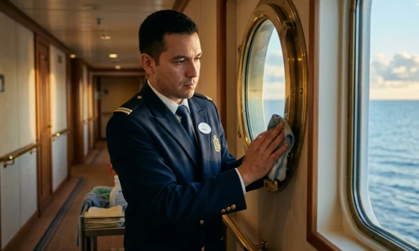 cruise ship crew pay range from captain to galley