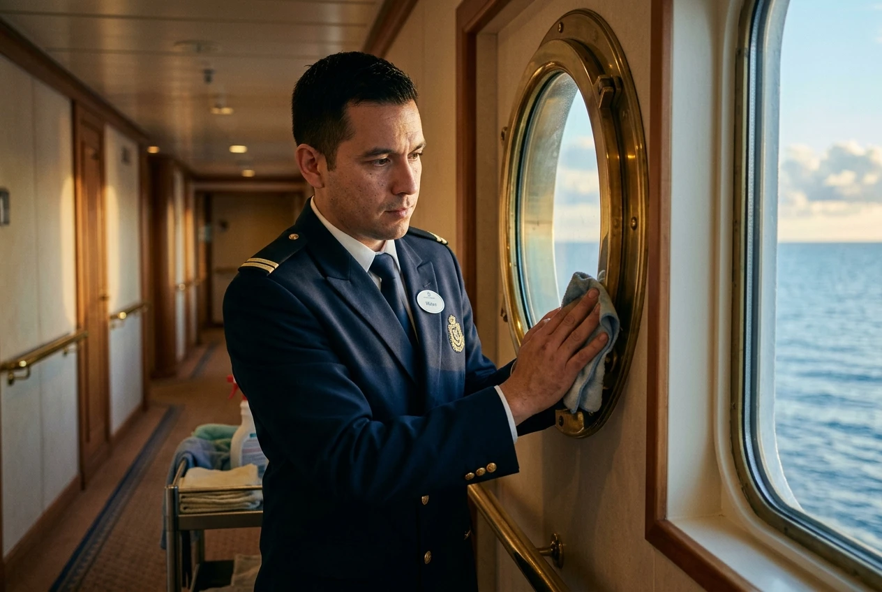 cruise ship crew pay range from captain to galley