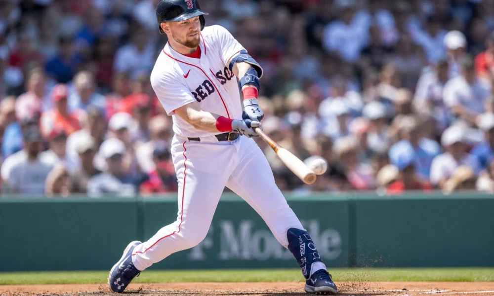 Curtis Mead Red Sox debut fractured left wrist injury