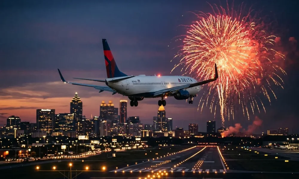 Delta Flight 1076 reportedly hit by firework on final approach
