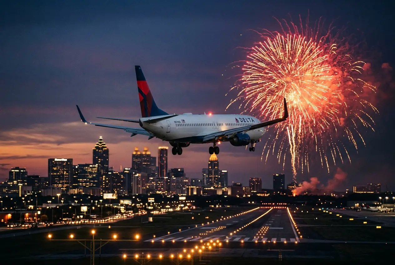 Delta Flight 1076 reportedly hit by firework on final approach