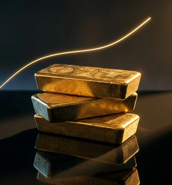 Gold price forecast chart near 52-week moving average